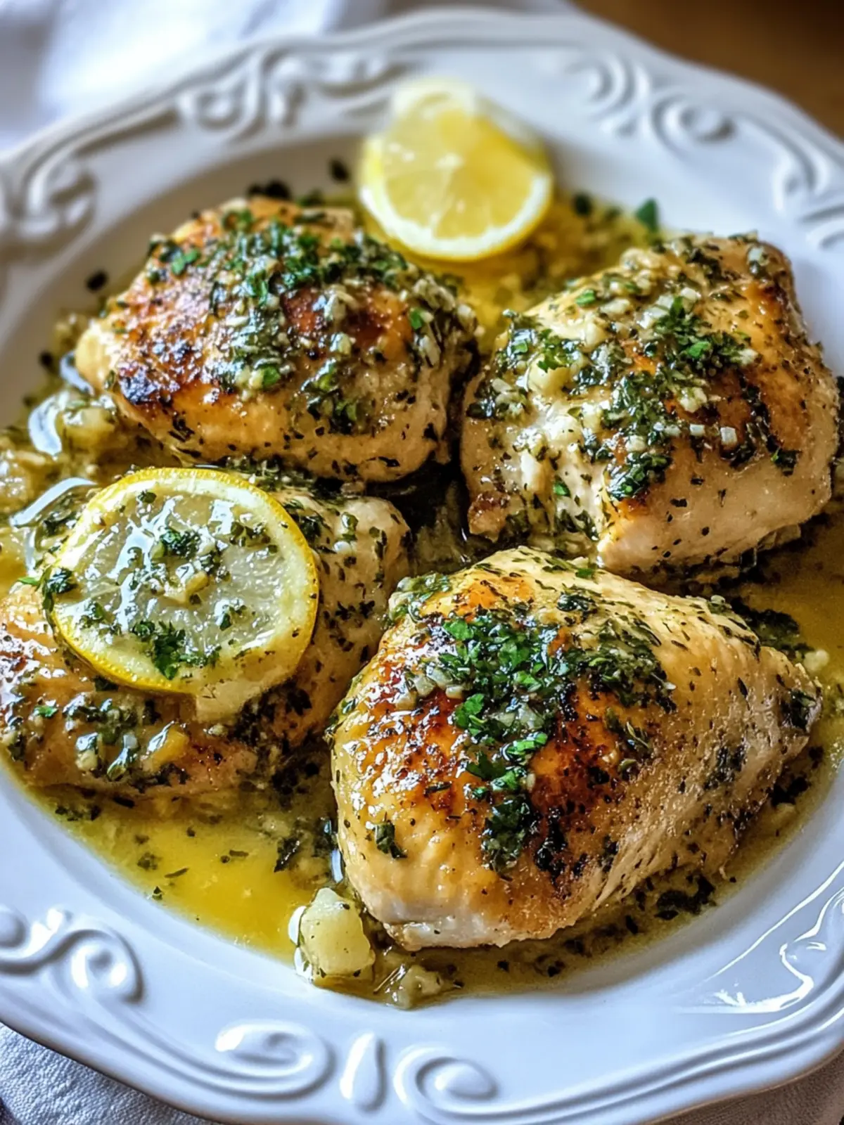 Dijon Chicken in Garlic Wine Sauce