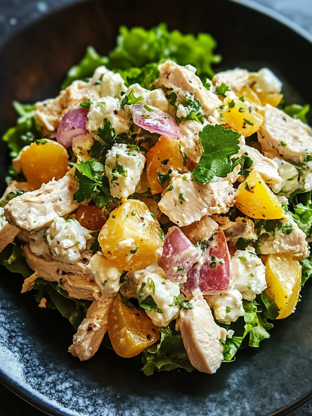 High Protein Chicken Salad with Cottage Cheese