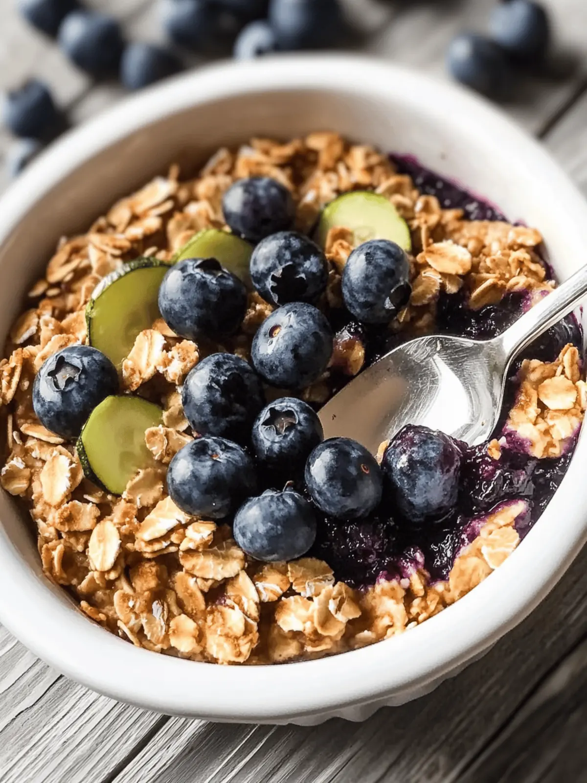 Healthy Zucchini Blueberry Baked Oatmeal