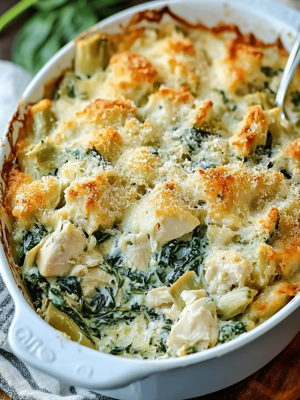 Spinach and Artichoke Chicken Casserole