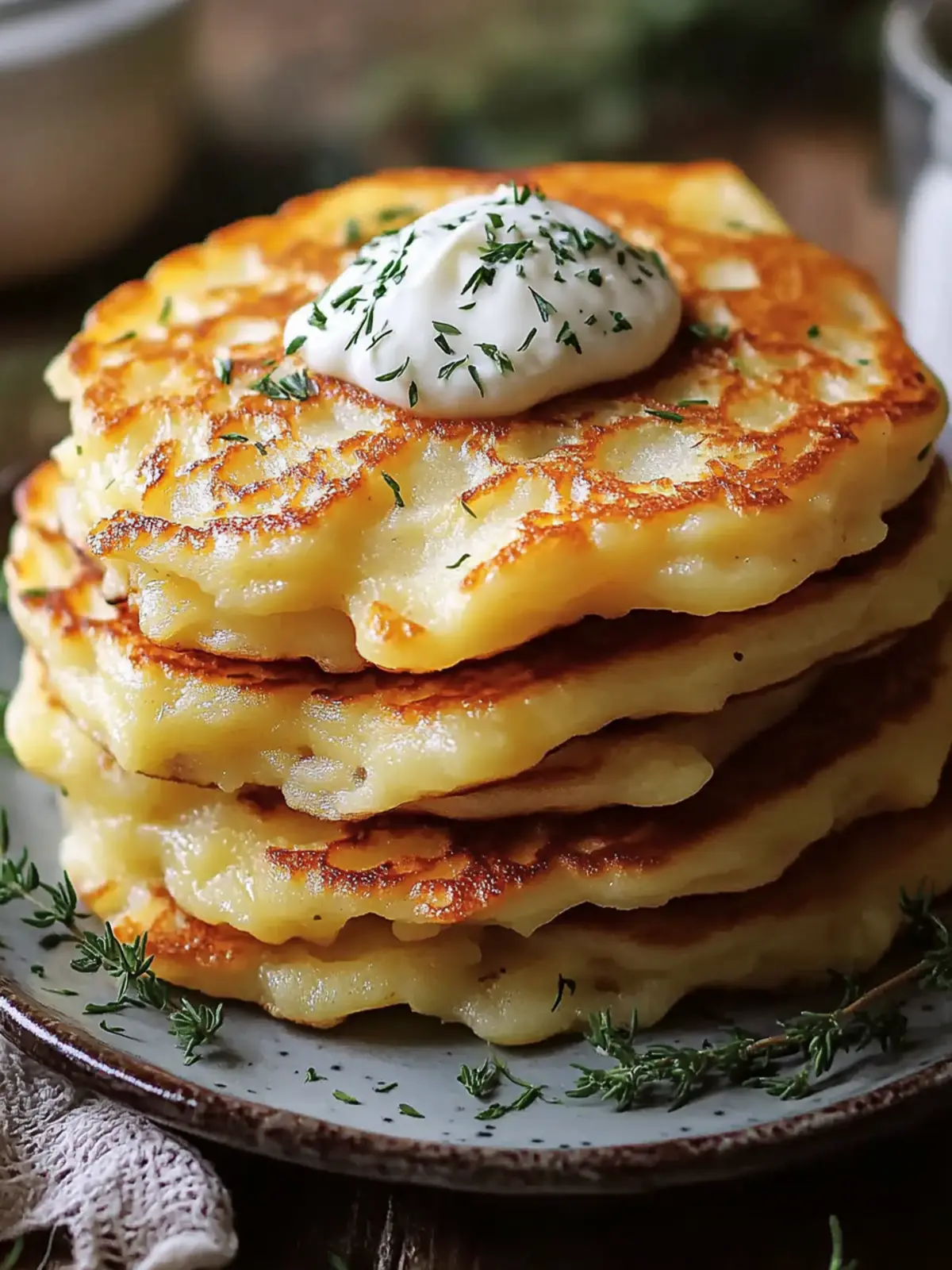 Potato and Onion Cheese Pancakes