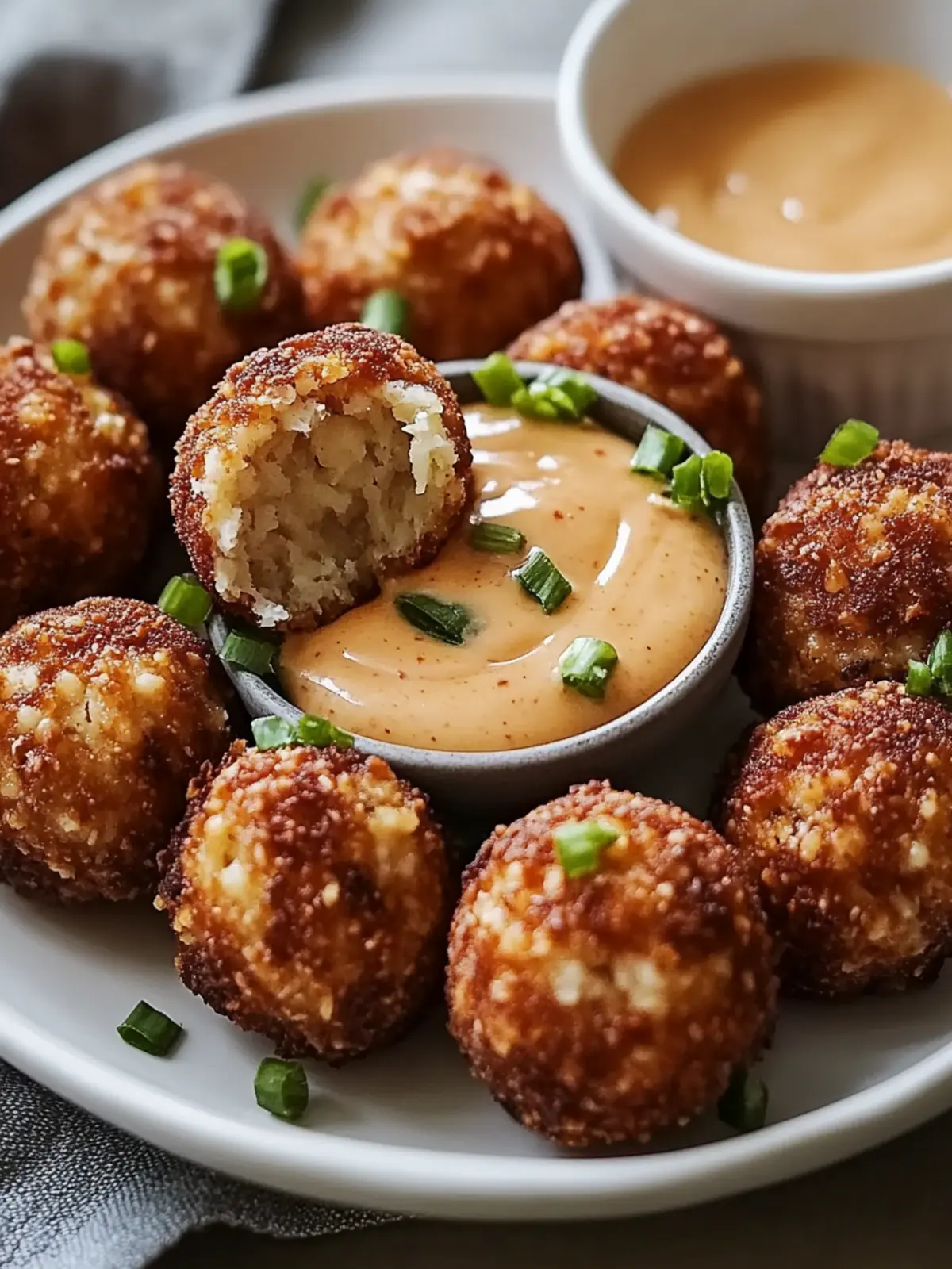 Reuben Balls with Spicy Thousand Island Dipping Sauce