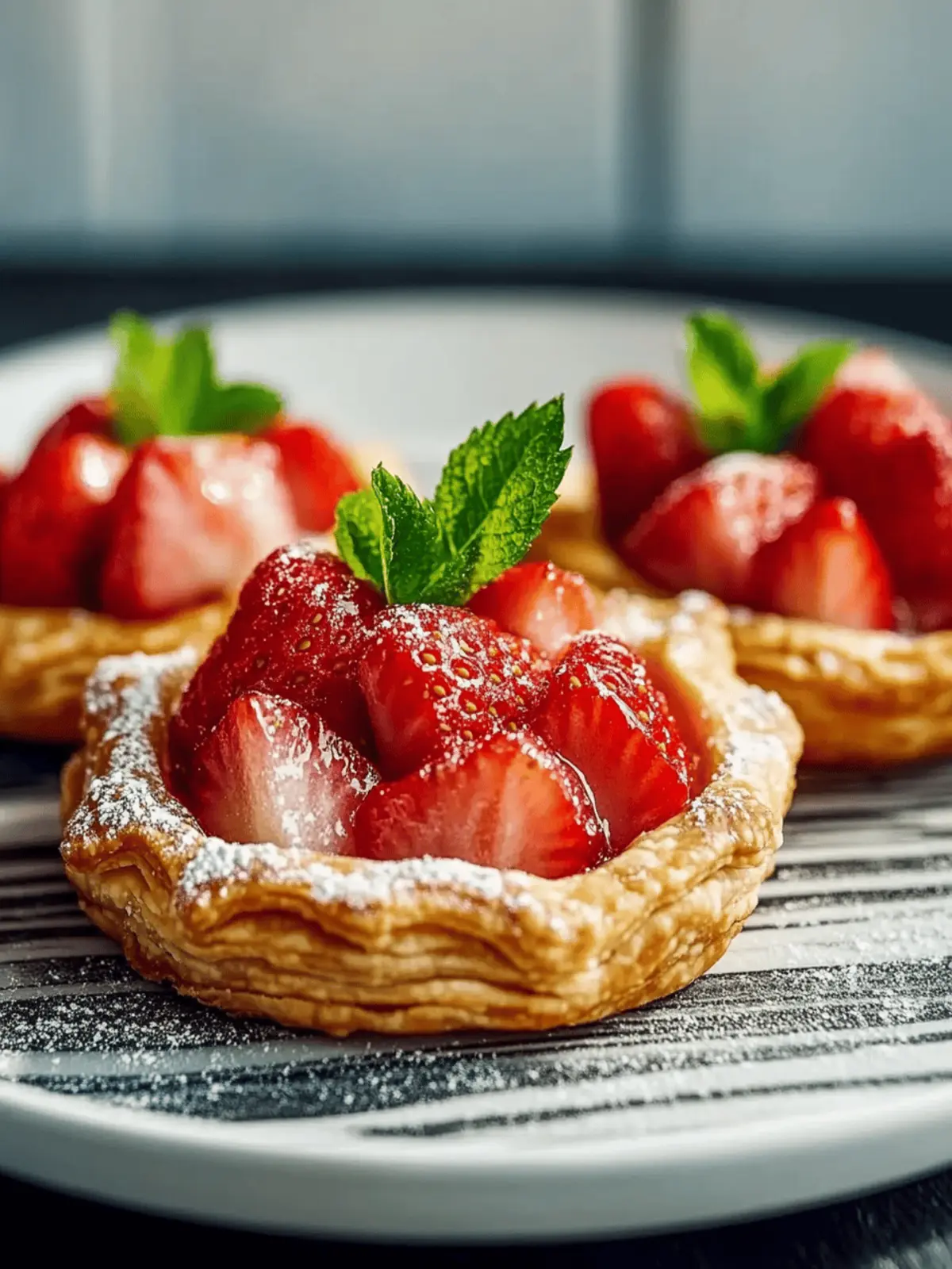 Mini Strawberry Rhubarb Galettes