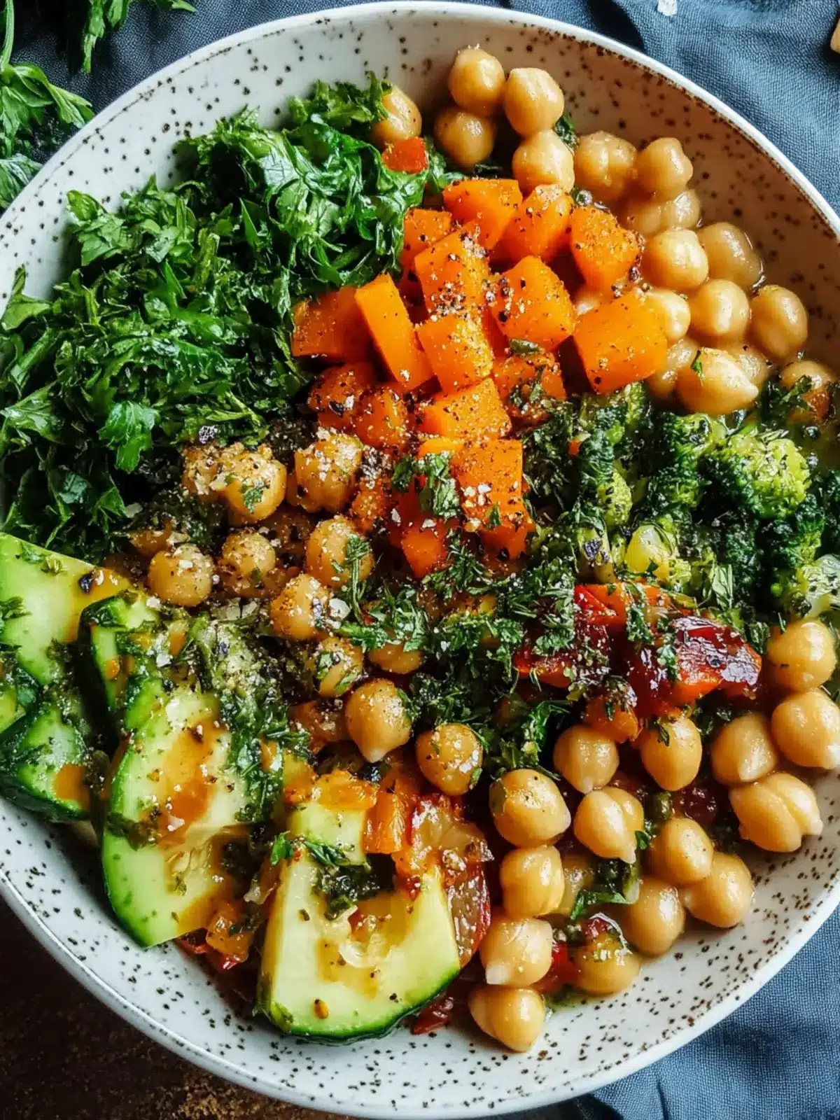 Winter Veggie Chickpea Bowl