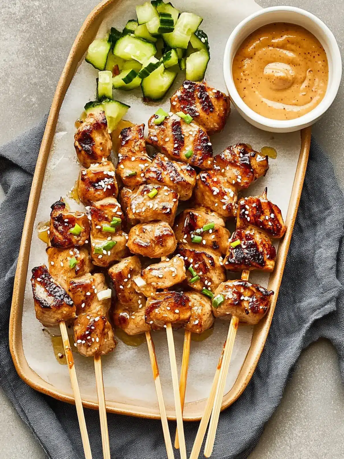 Miso Honey Pork Tenderloin Skewers