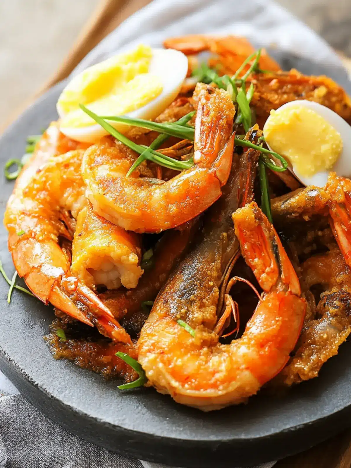 Salted Egg Yolk Prawns