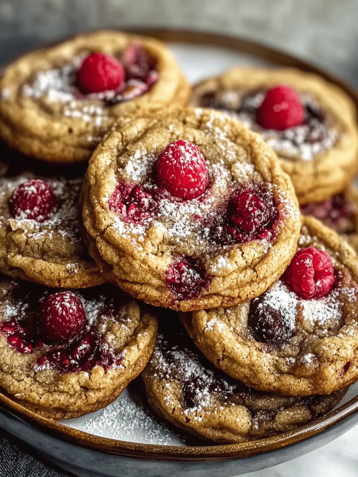 Brown Butter Raspberry Chocolate Chip Cookies