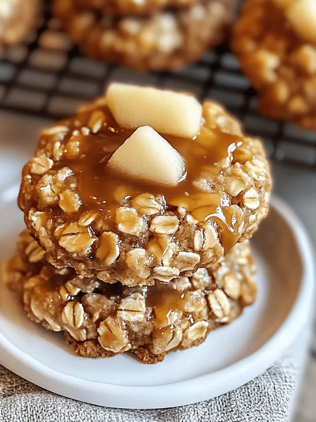 Caramel Apple Oatmeal Cookies