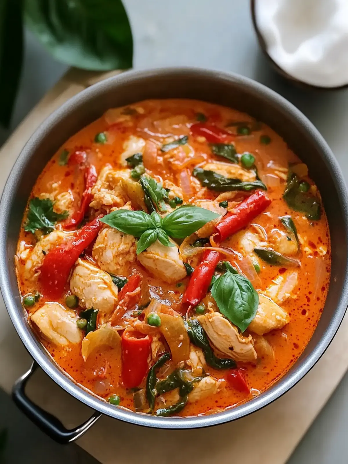 One Pot Thai Coconut Red Curry Chicken