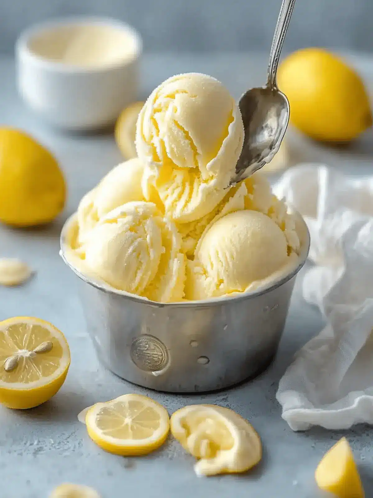 Tangy Lemon Curd Ice Cream