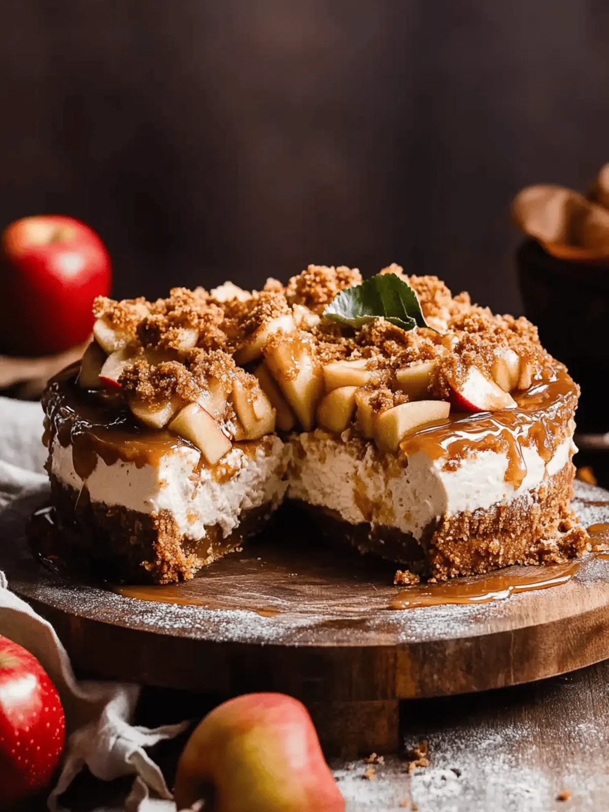 Decadent Salted Caramel Apple Pie Cheesecake To Die For 4 salted caramel apple pie cheesecake