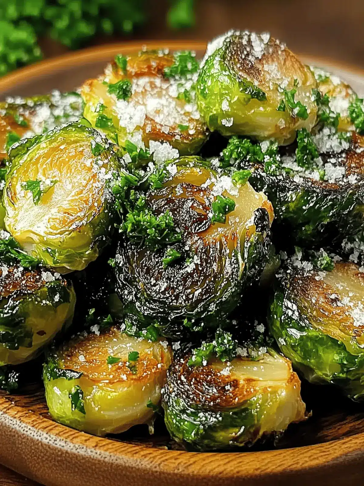 Crispy Garlic Butter Roasted Brussels Sprouts