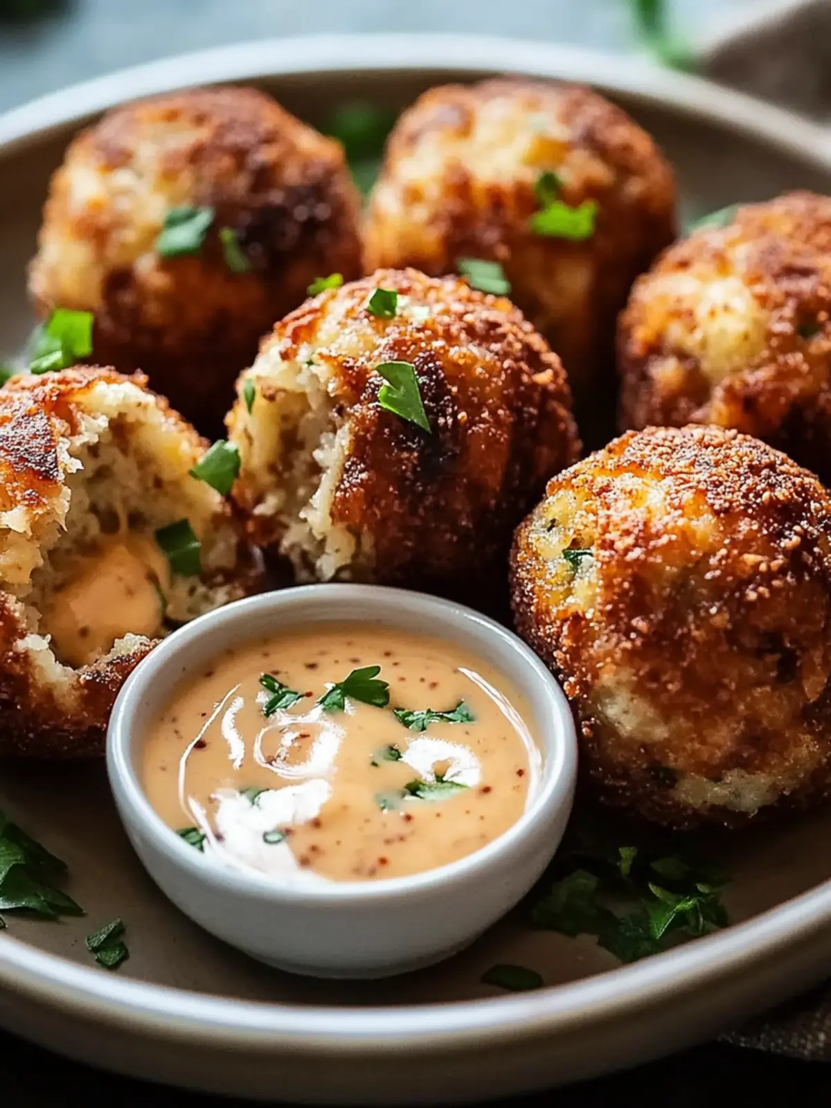 Reuben Balls with Spicy Thousand Island Dipping Sauce