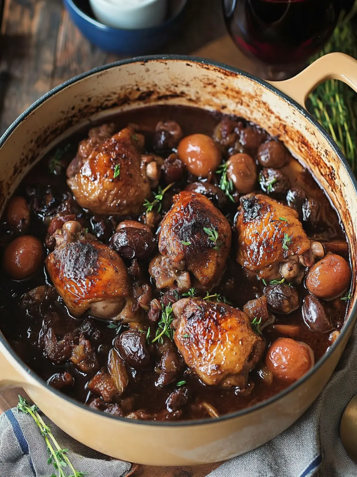 Classic Coq Au Vin: Your Cozy Dinner Solution Tonight 4 Classic Coq Au Vin (Chicken in Red Wine)