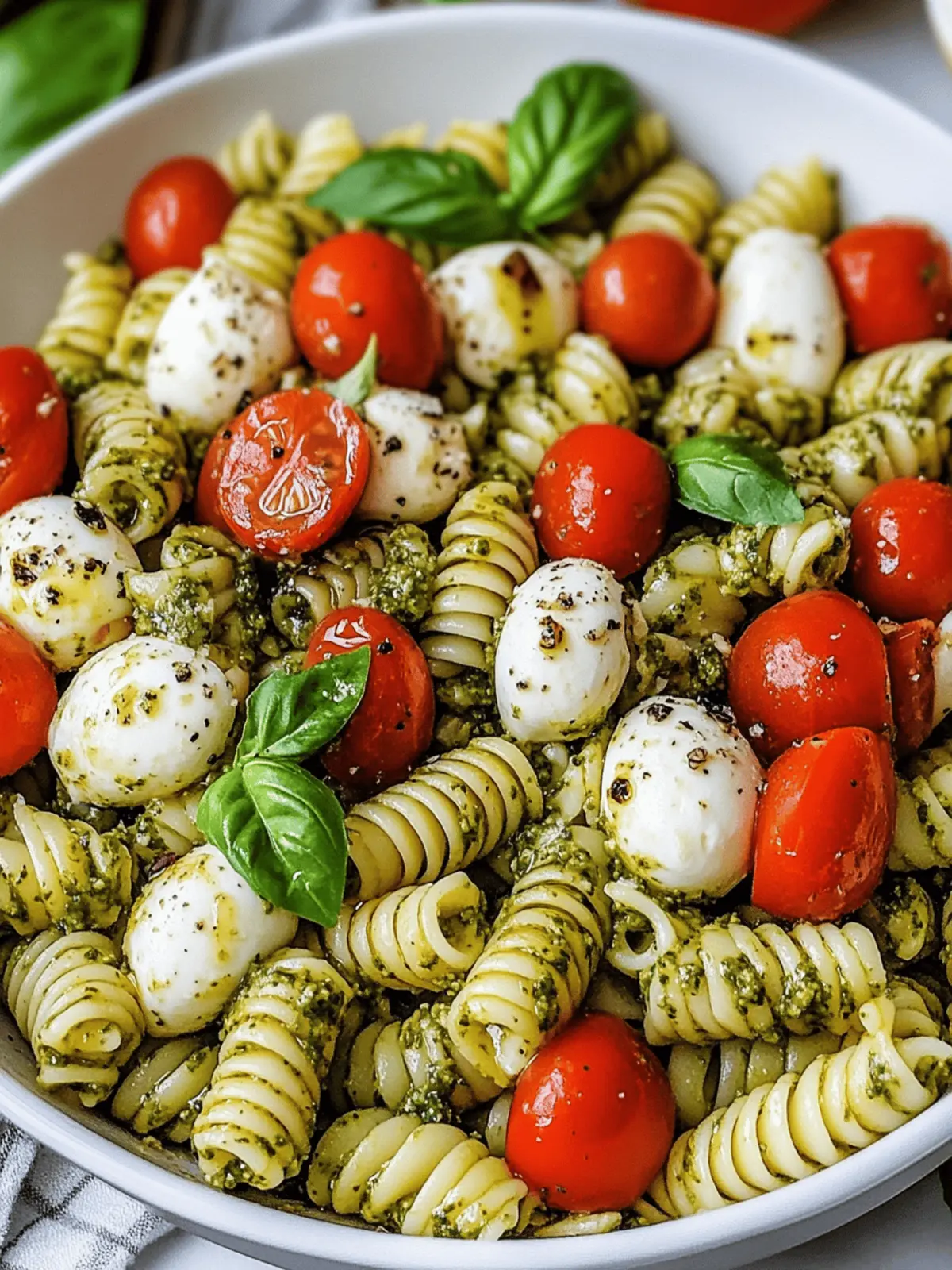 Pesto Caprese Pasta Salad