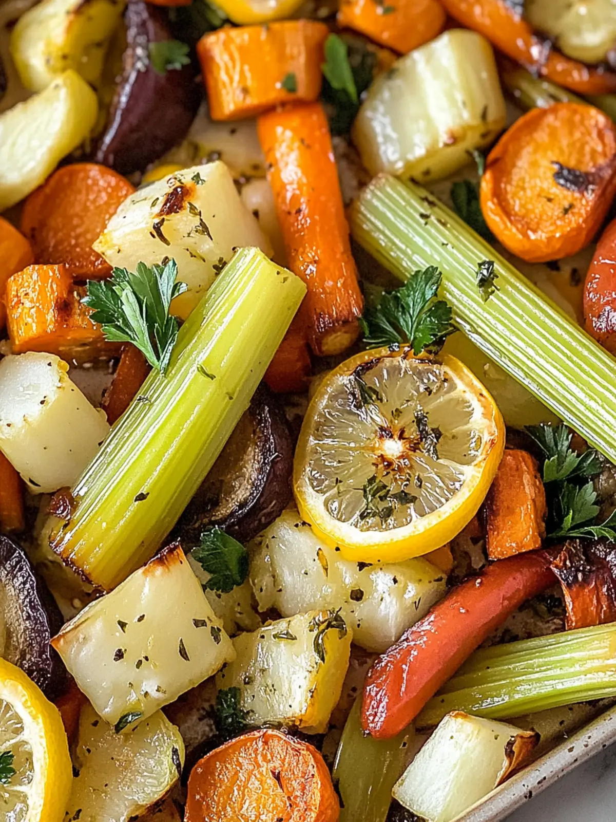 Celery and Lemon Roasted Veggies