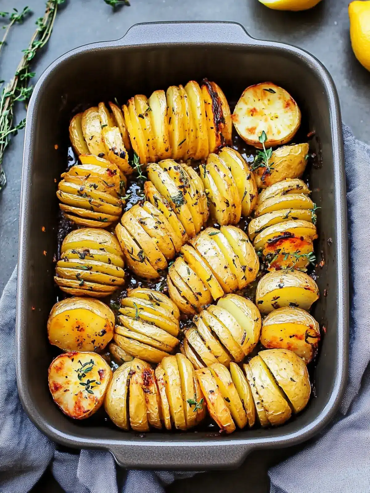 Perfectly Crispy Lemon Herb Roasted Potatoes You ll Crave 3 Lemon Herb Roasted Potatoes