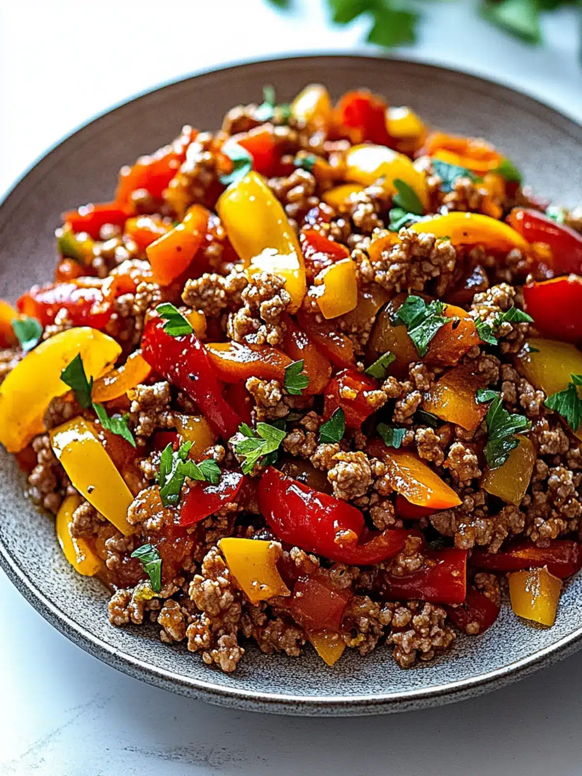 Ground Turkey and Peppers
