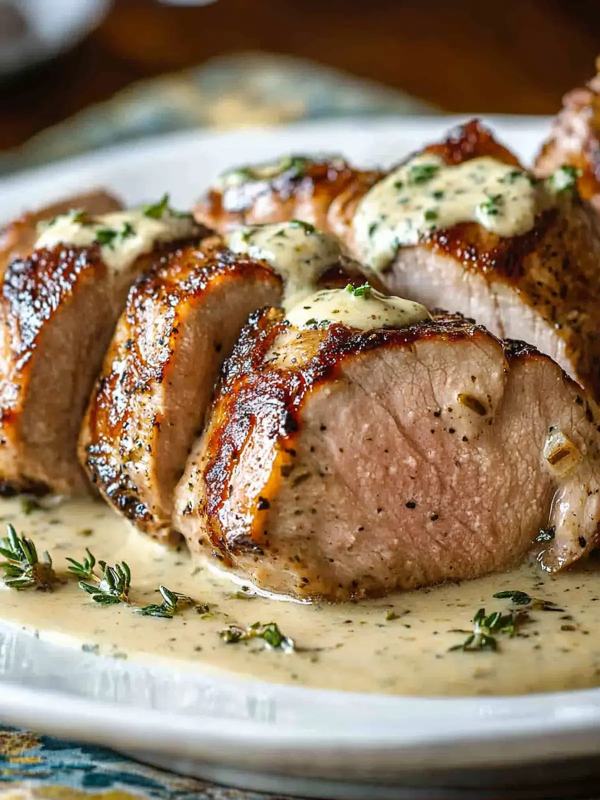 Best-Ever Pork Tenderloin with Dijon Cream Sauce