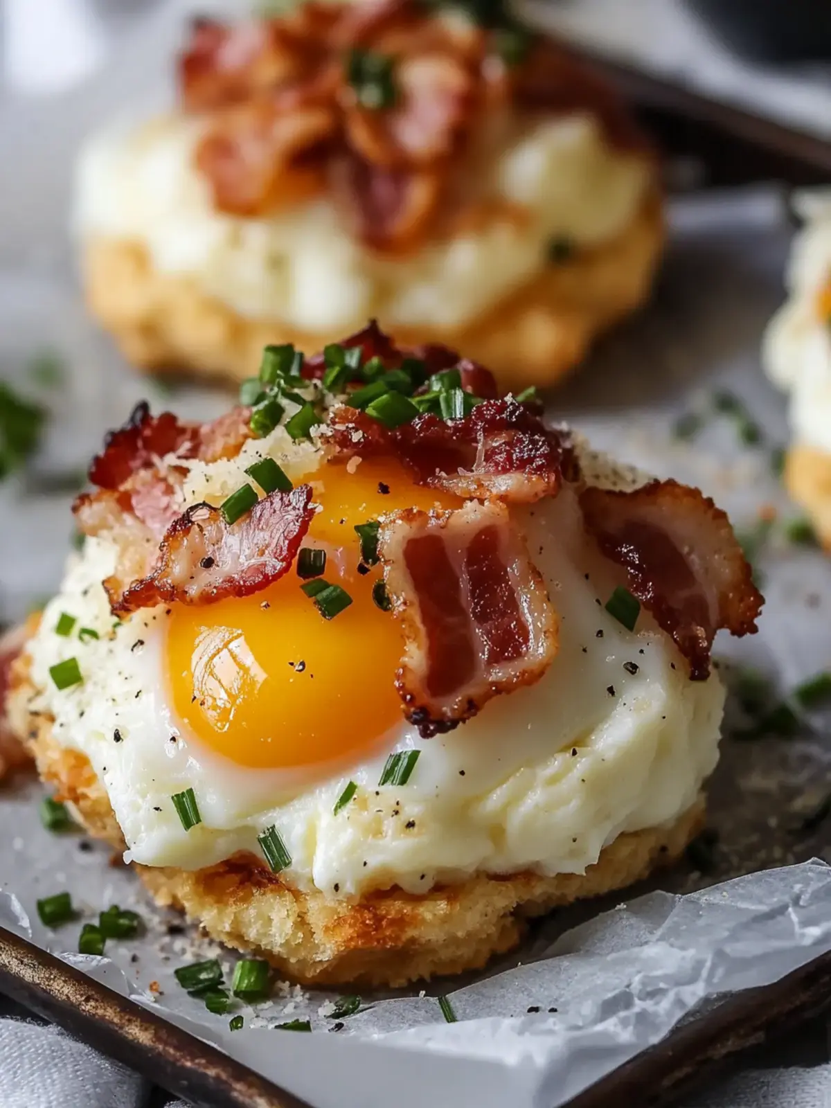 Bacon Parmesan & Chive Egg Clouds
