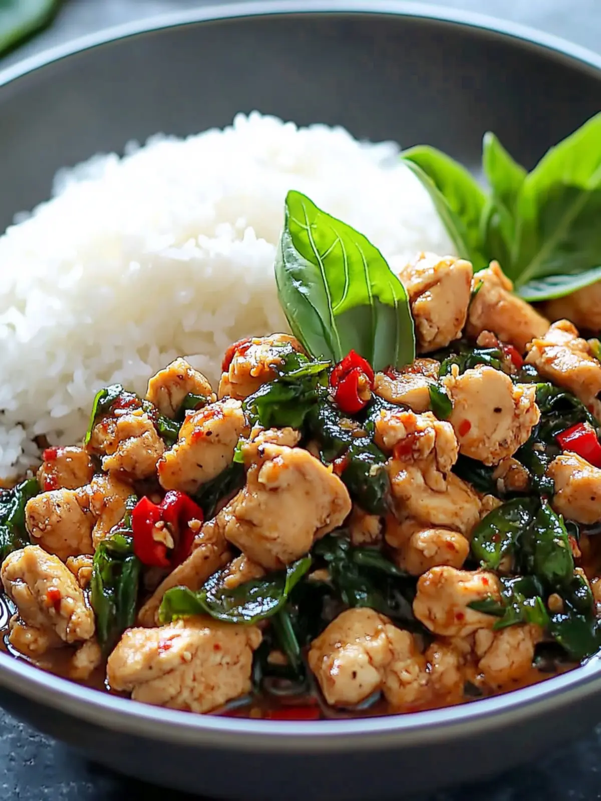 Easy Spicy Thai Basil Chicken