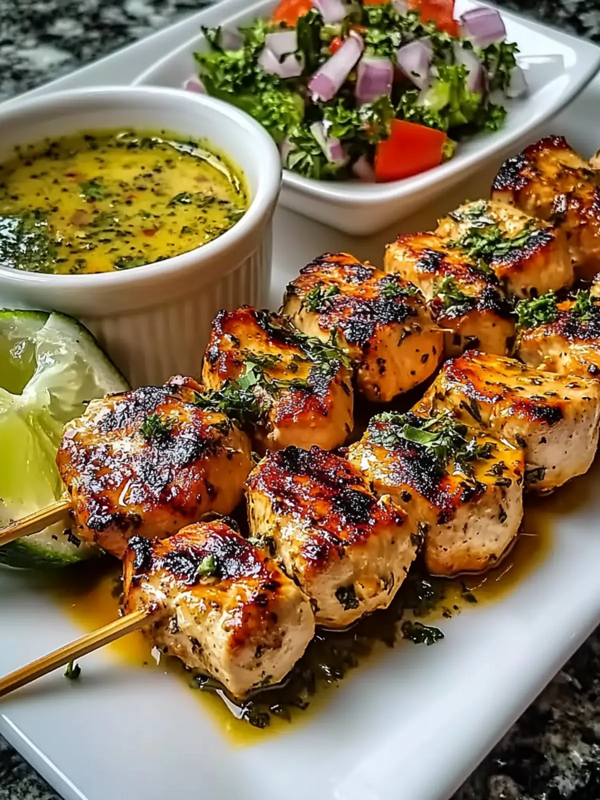 Greek Chicken Souvlaki with Maple Dijon Glaze