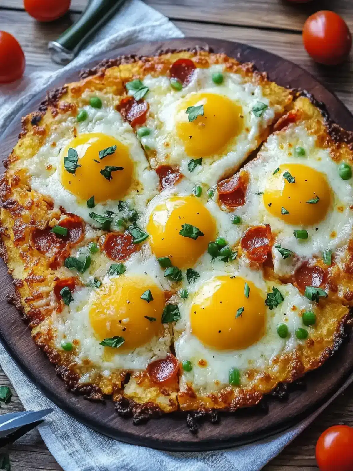 Breakfast Pizza Hash Brown Crust