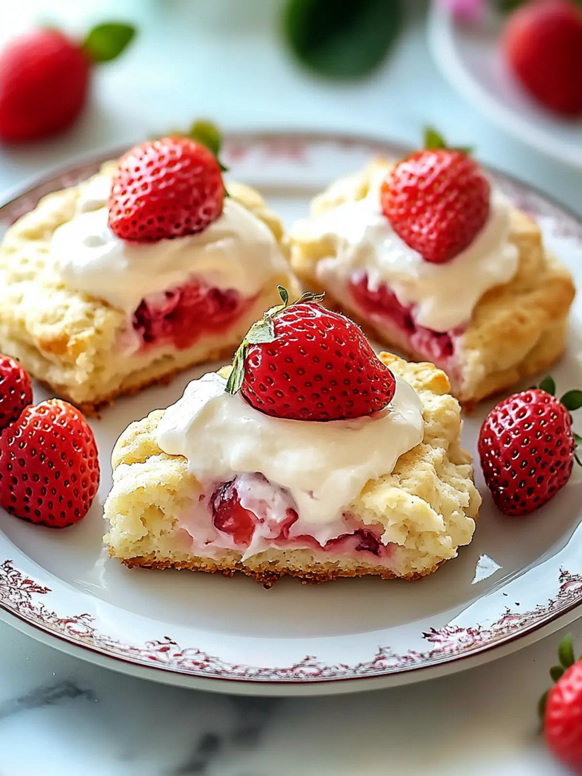 Strawberries and Cream Scones