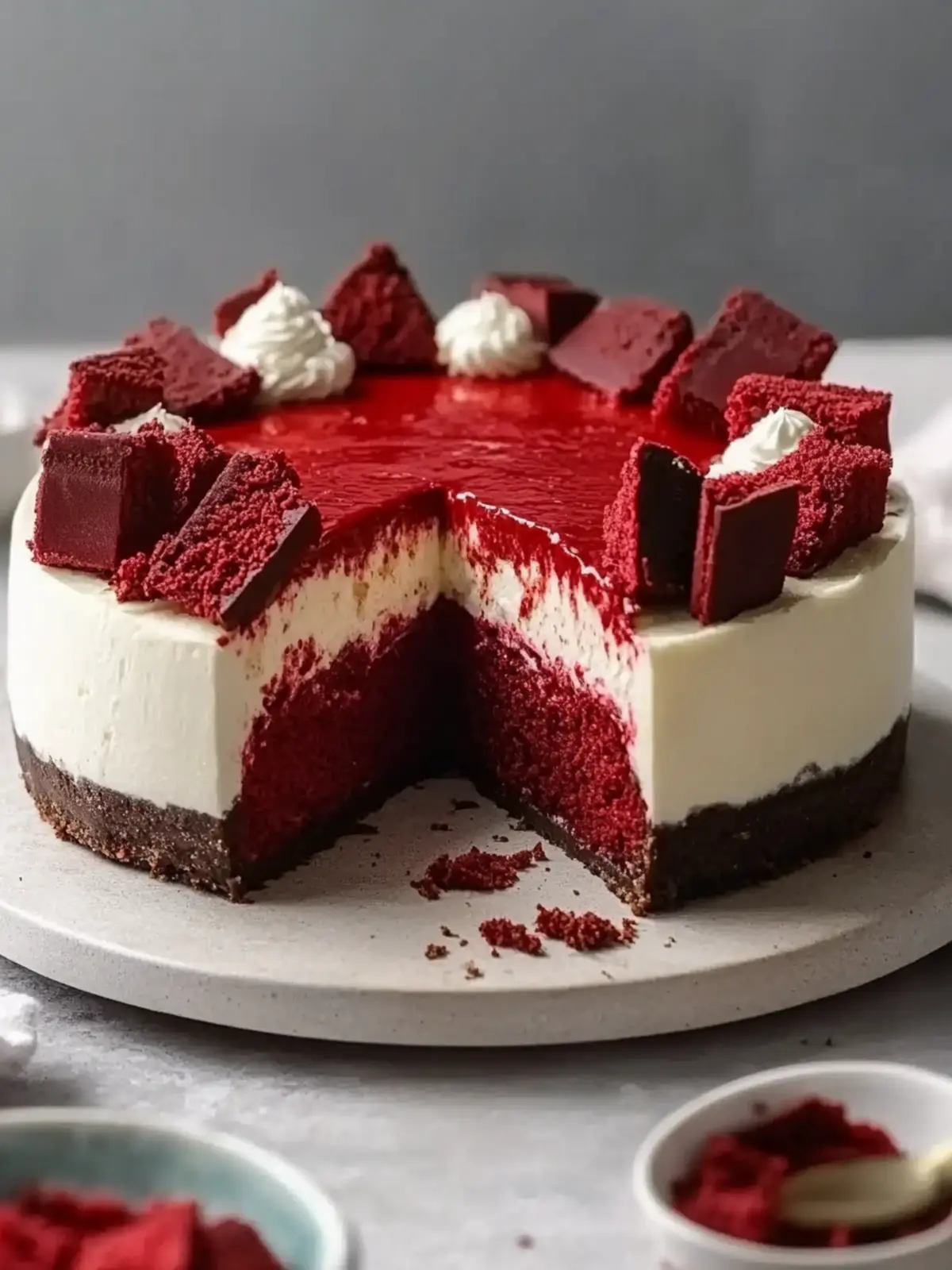 No-Bake Red Velvet Cheesecake