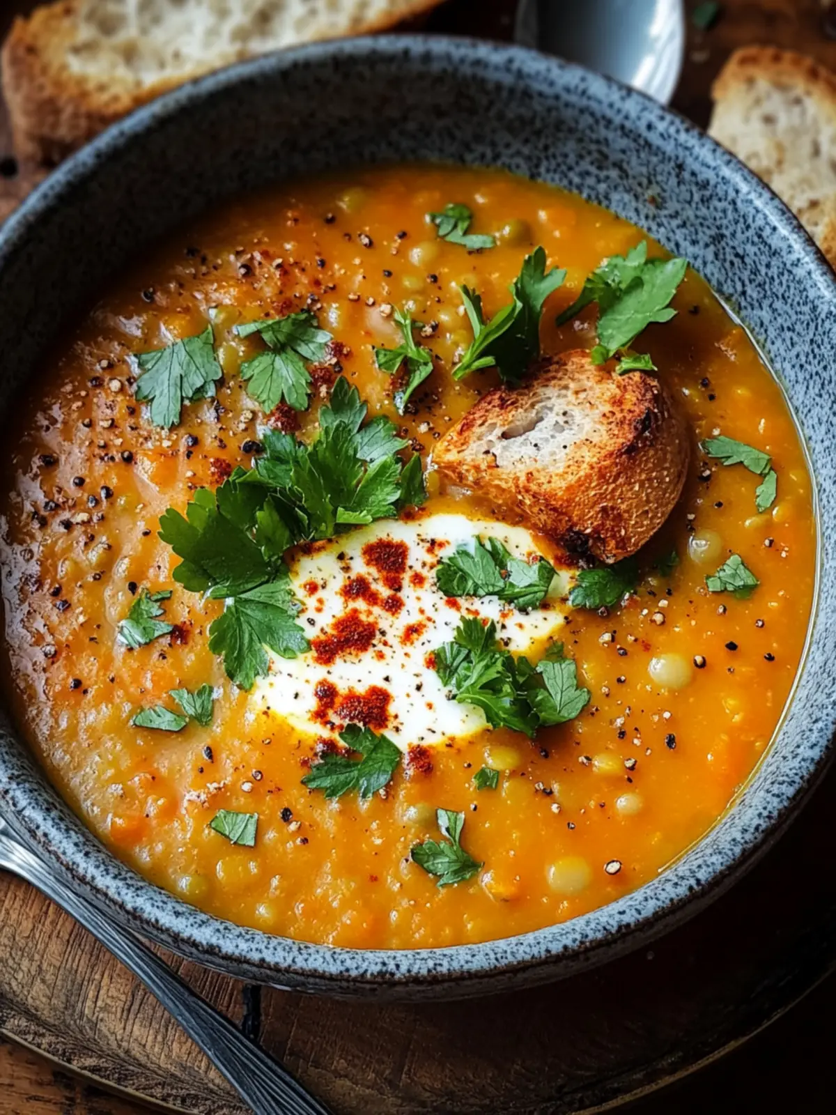 Spiced Carrot & Lentil Soup