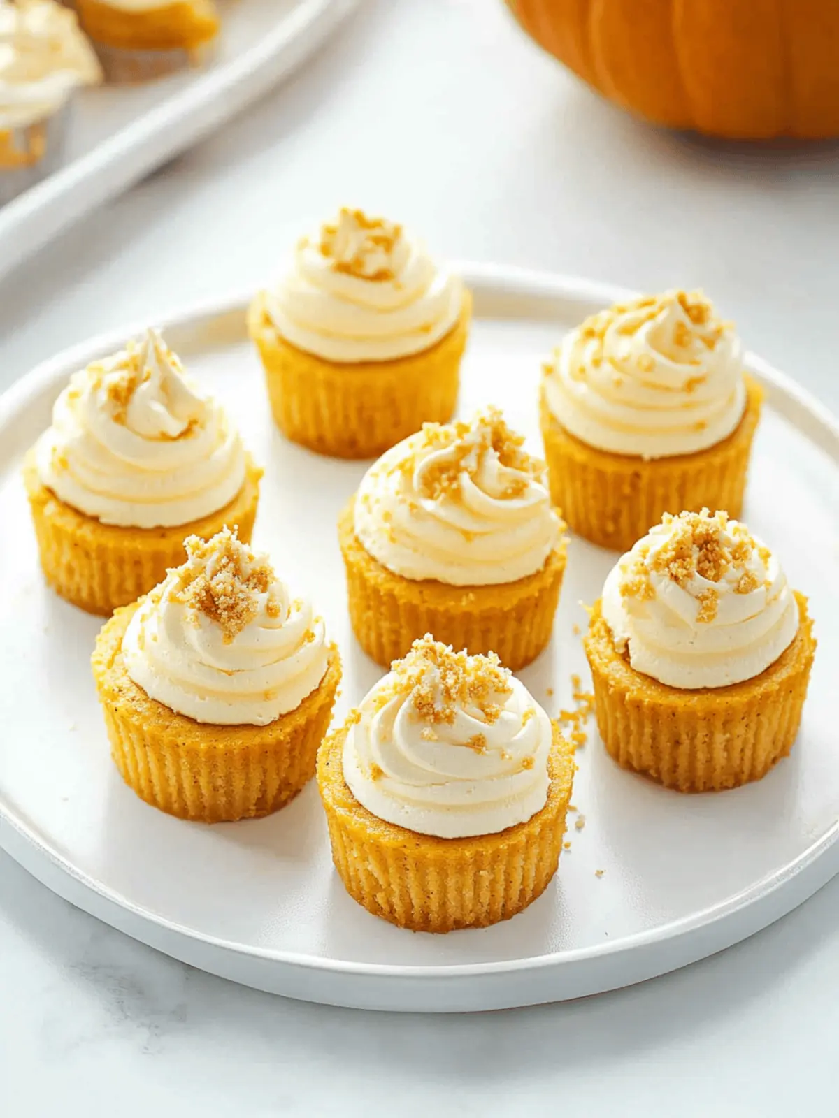 Mini Pumpkin Cheesecakes