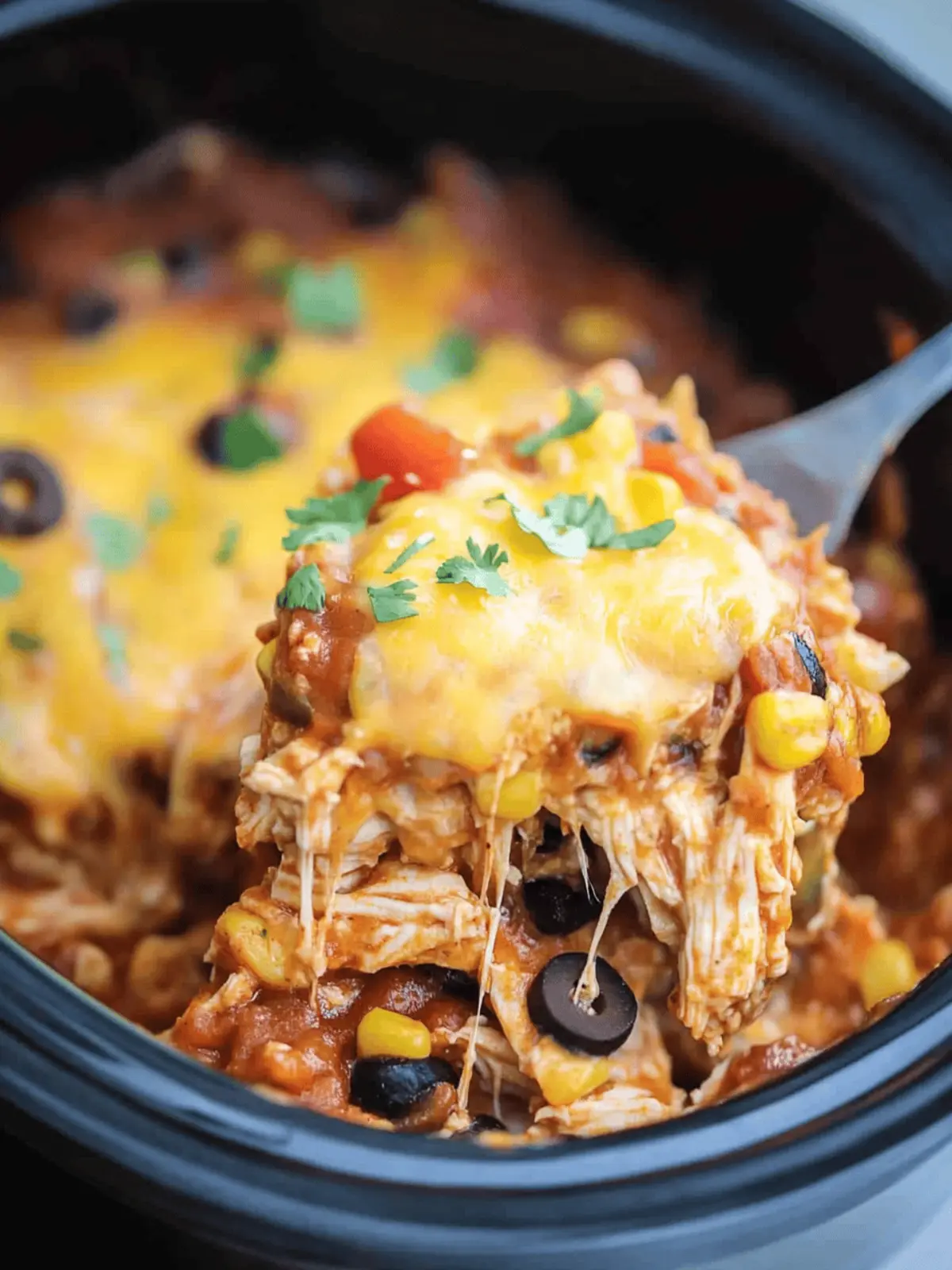 Crockpot Chicken Enchilada Casserole for Easy Family Dinners 2 Crockpot Chicken Enchilada Casserole