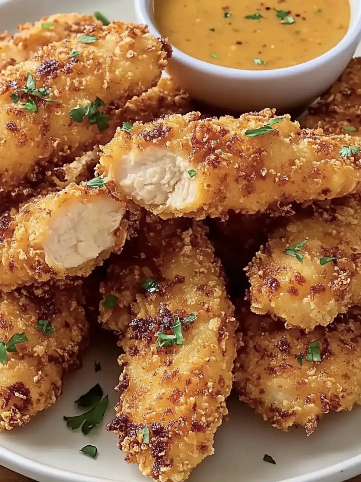 Crispy Chicken Tenders with Dipping Sauce