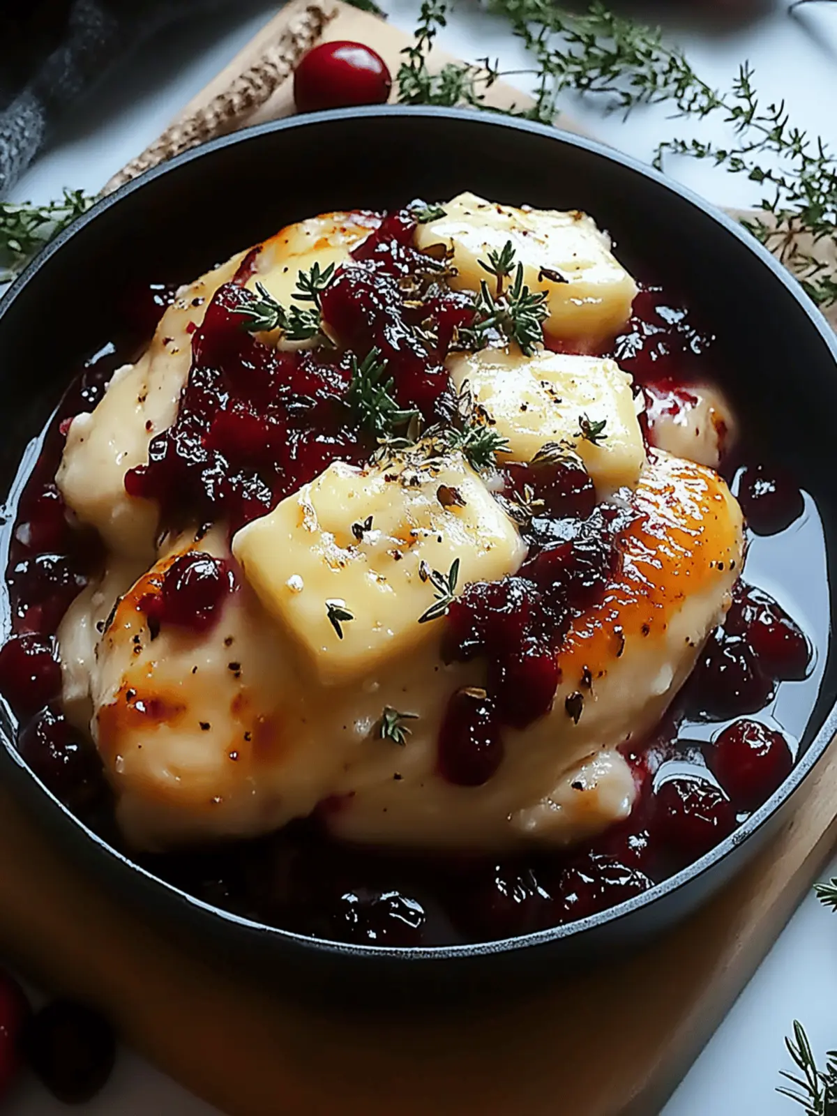 Cranberry Brie Stuffed Chicken