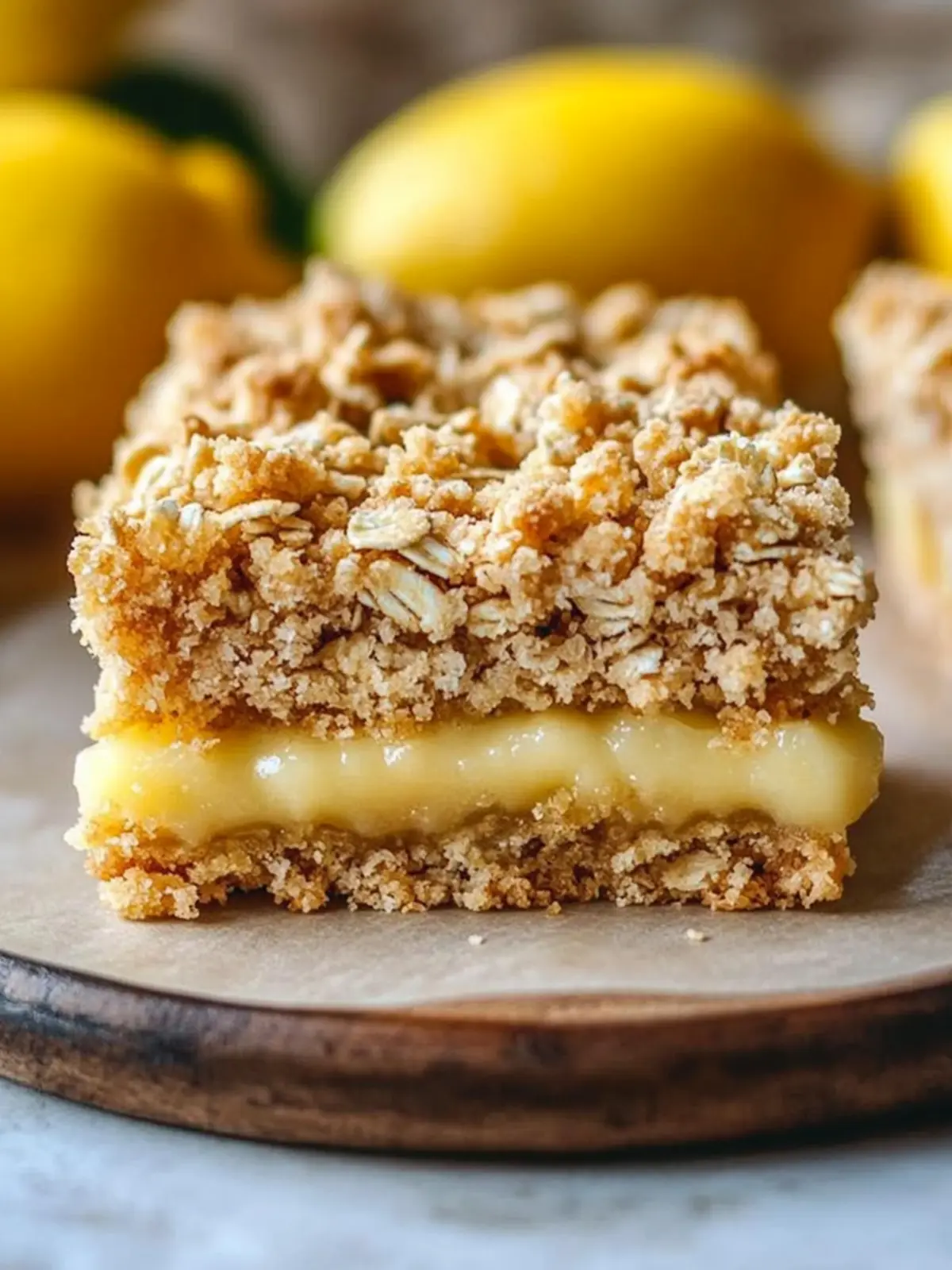 Lemon Oatmeal Crumble Bars