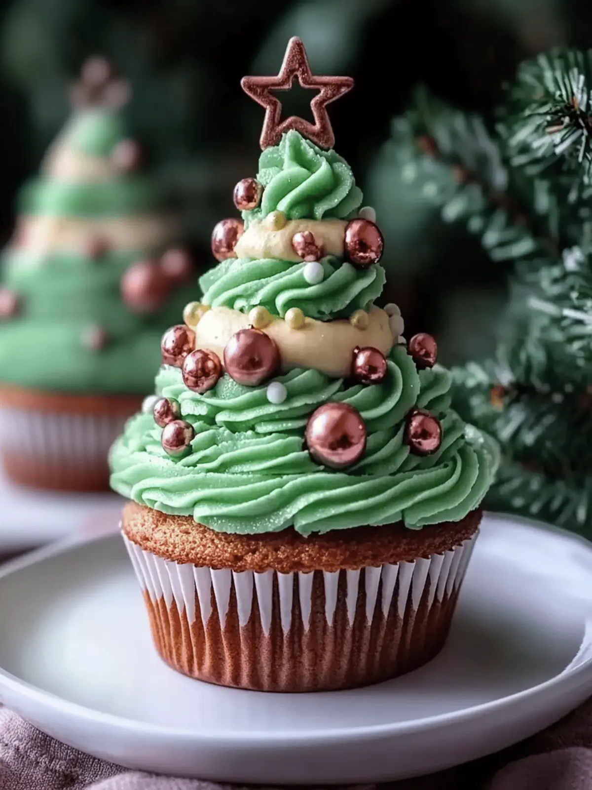 Christmas Tree Cupcake