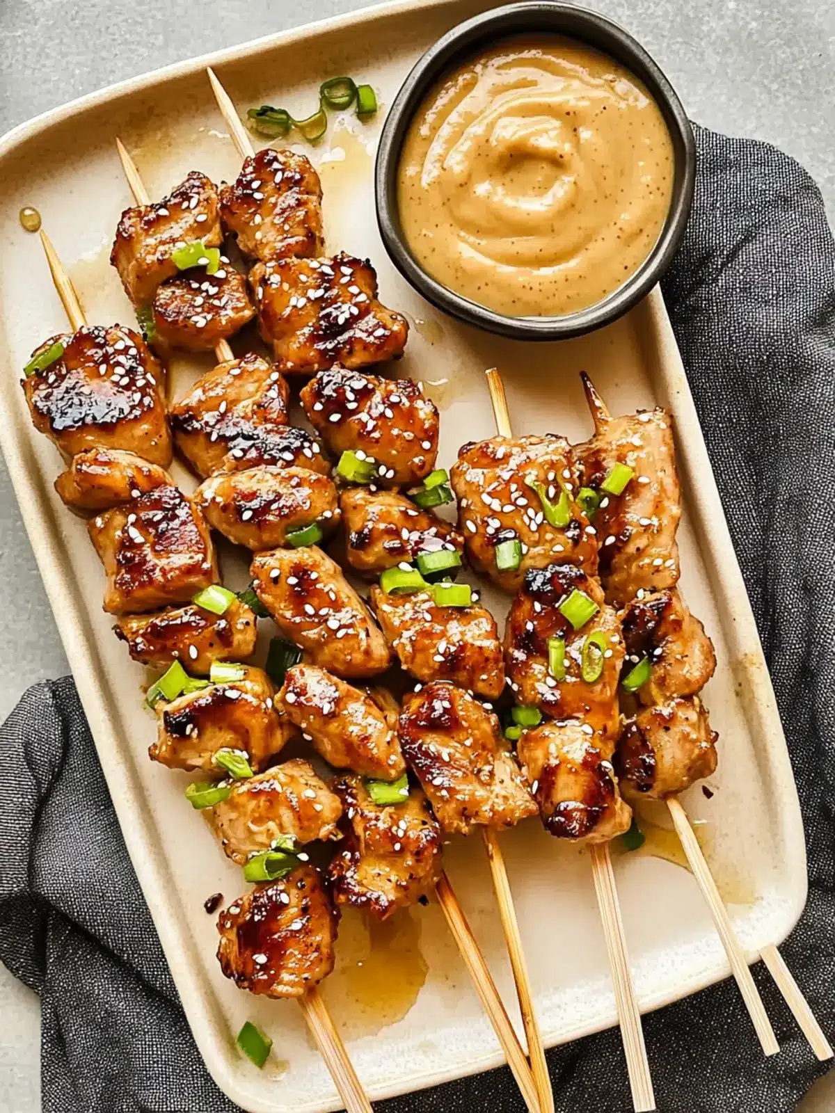 Miso Honey Pork Tenderloin Skewers