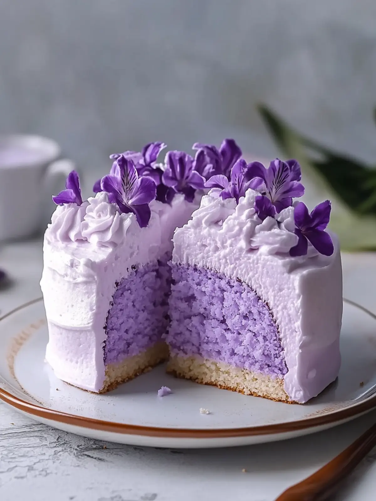 Fluffy Taro Ube Cloud Cake