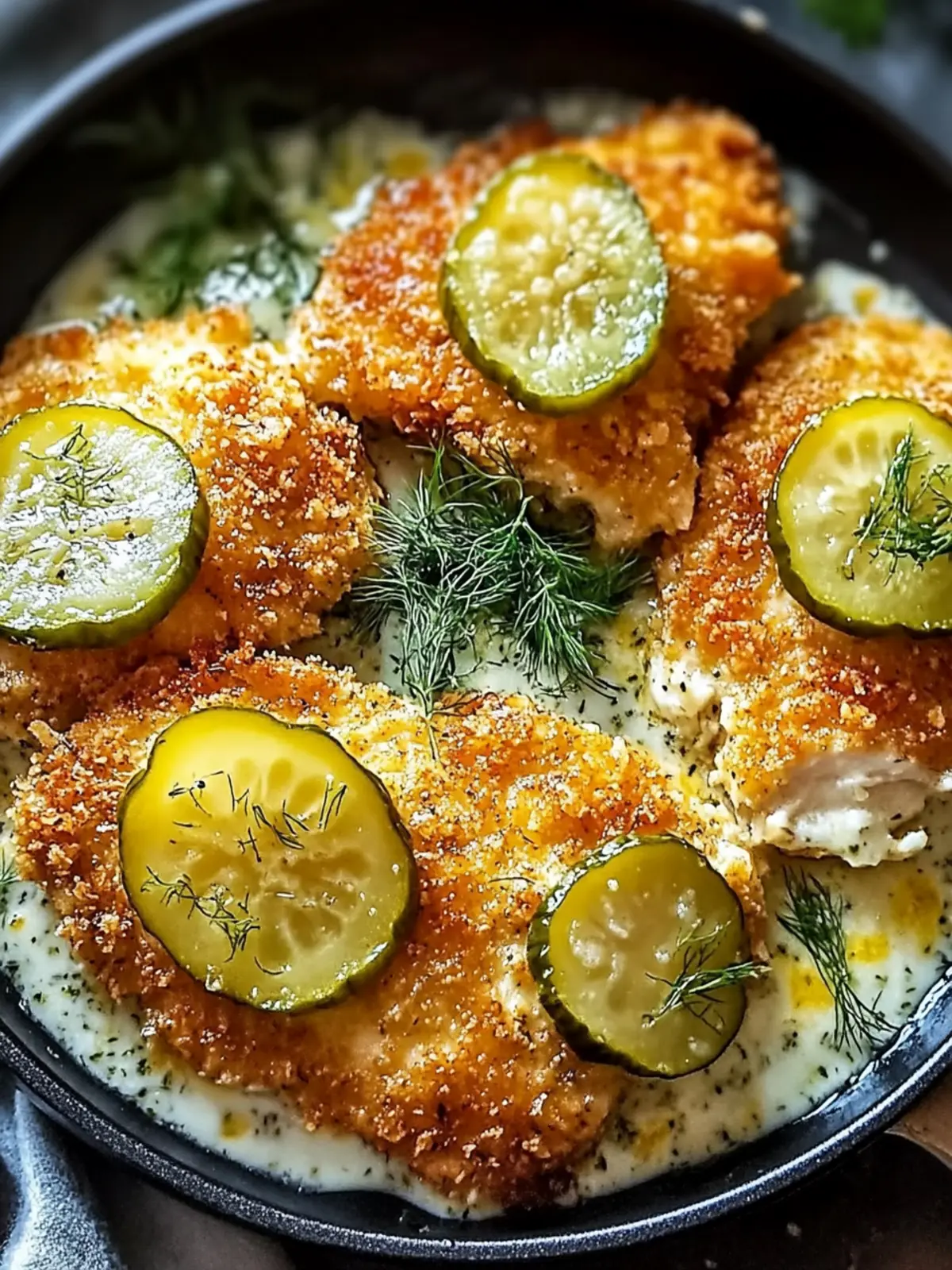 Crispy Dill Pickle Parmesan Chicken
