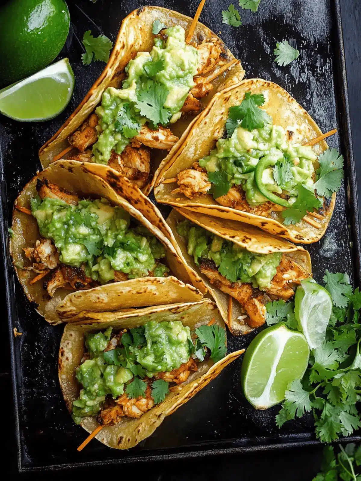 Crispy Poblano Chicken Tacos with Avocado-Jalape o Salsa