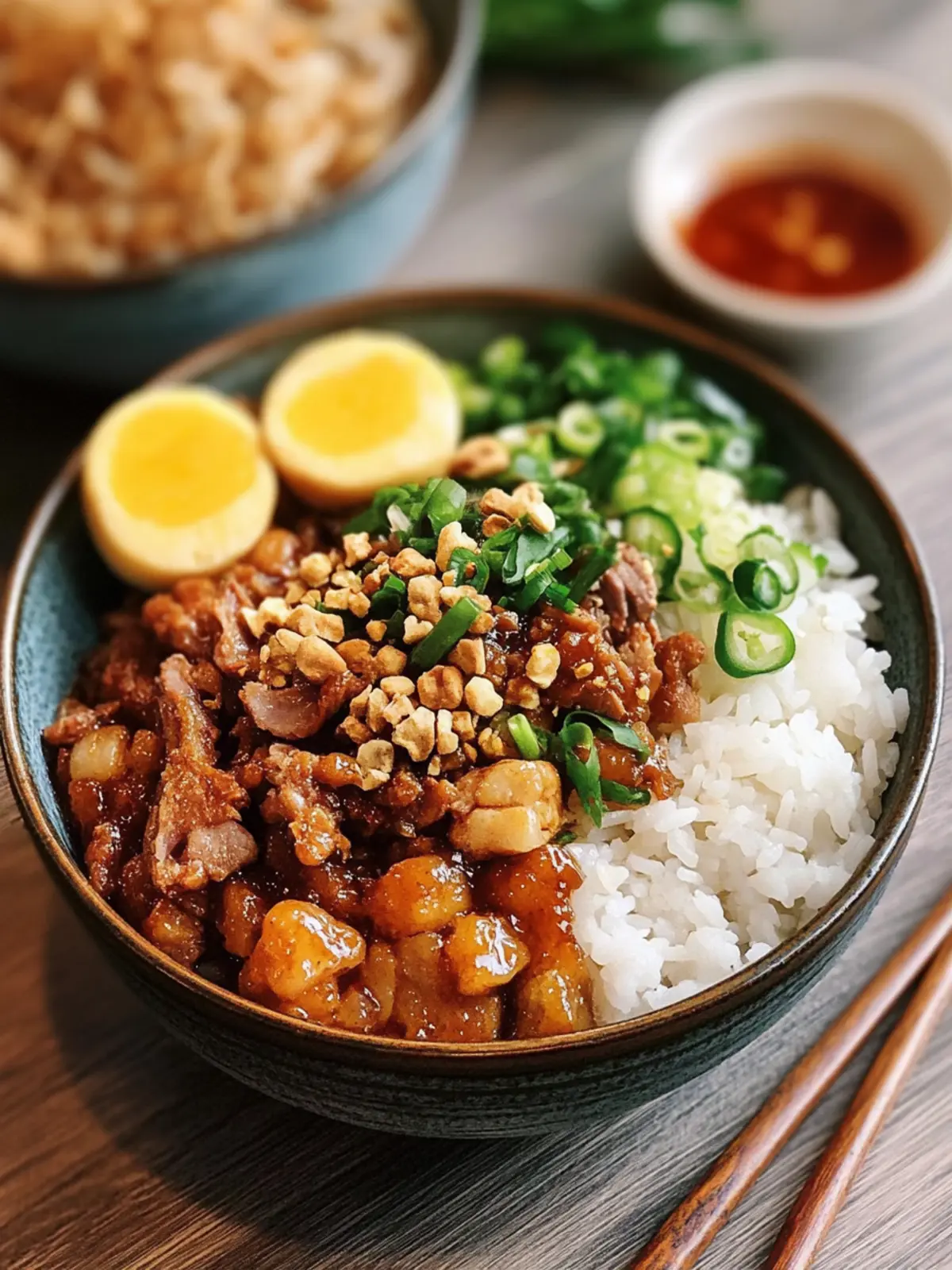 Traditional Taiwanese Braised Pork Rice