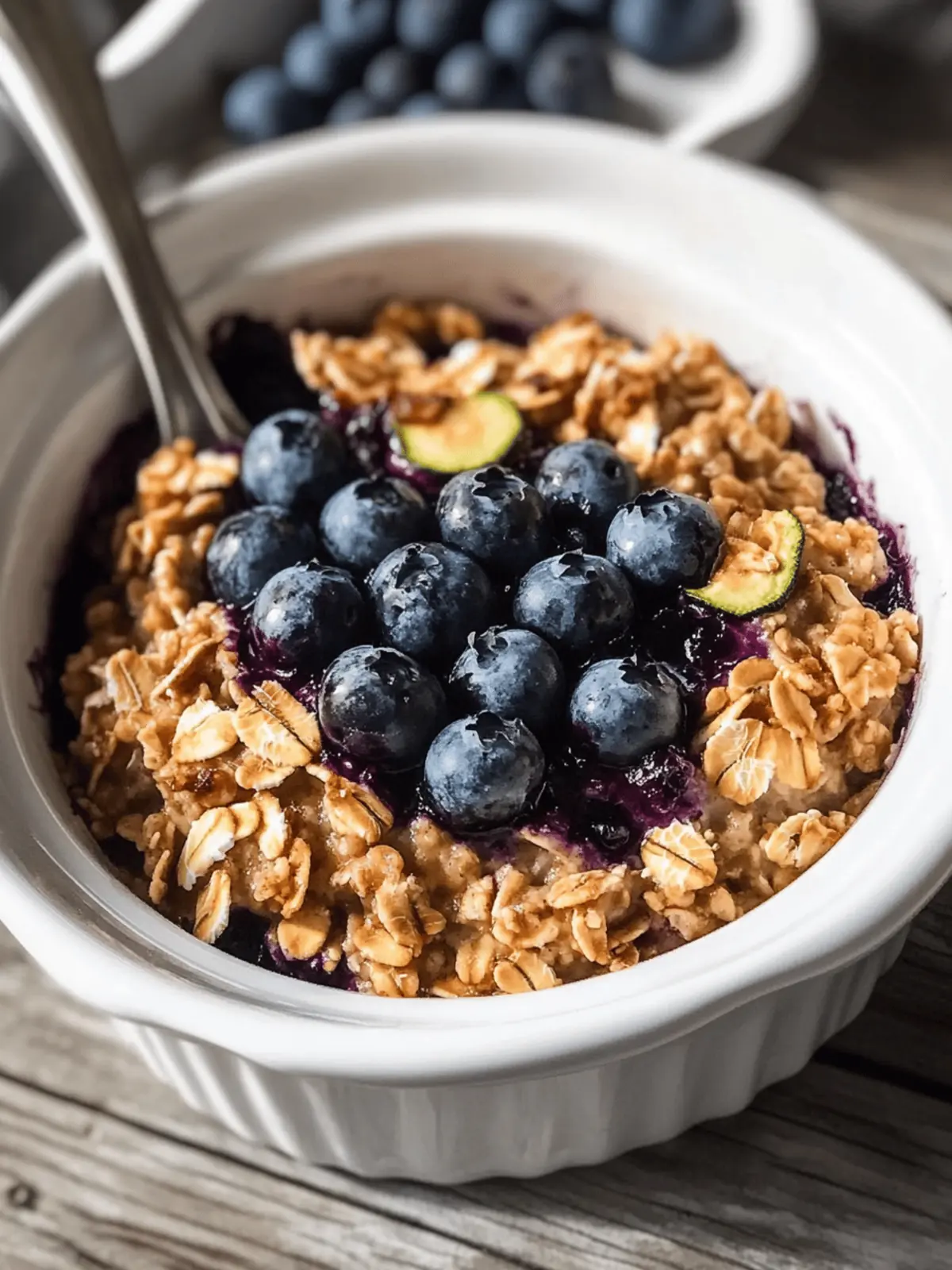 Healthy Zucchini Blueberry Baked Oatmeal