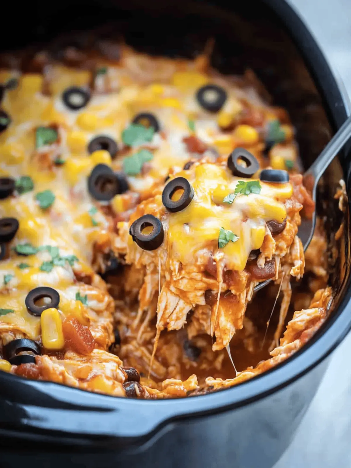 Crockpot Chicken Enchilada Casserole for Easy Family Dinners 3 Crockpot Chicken Enchilada Casserole