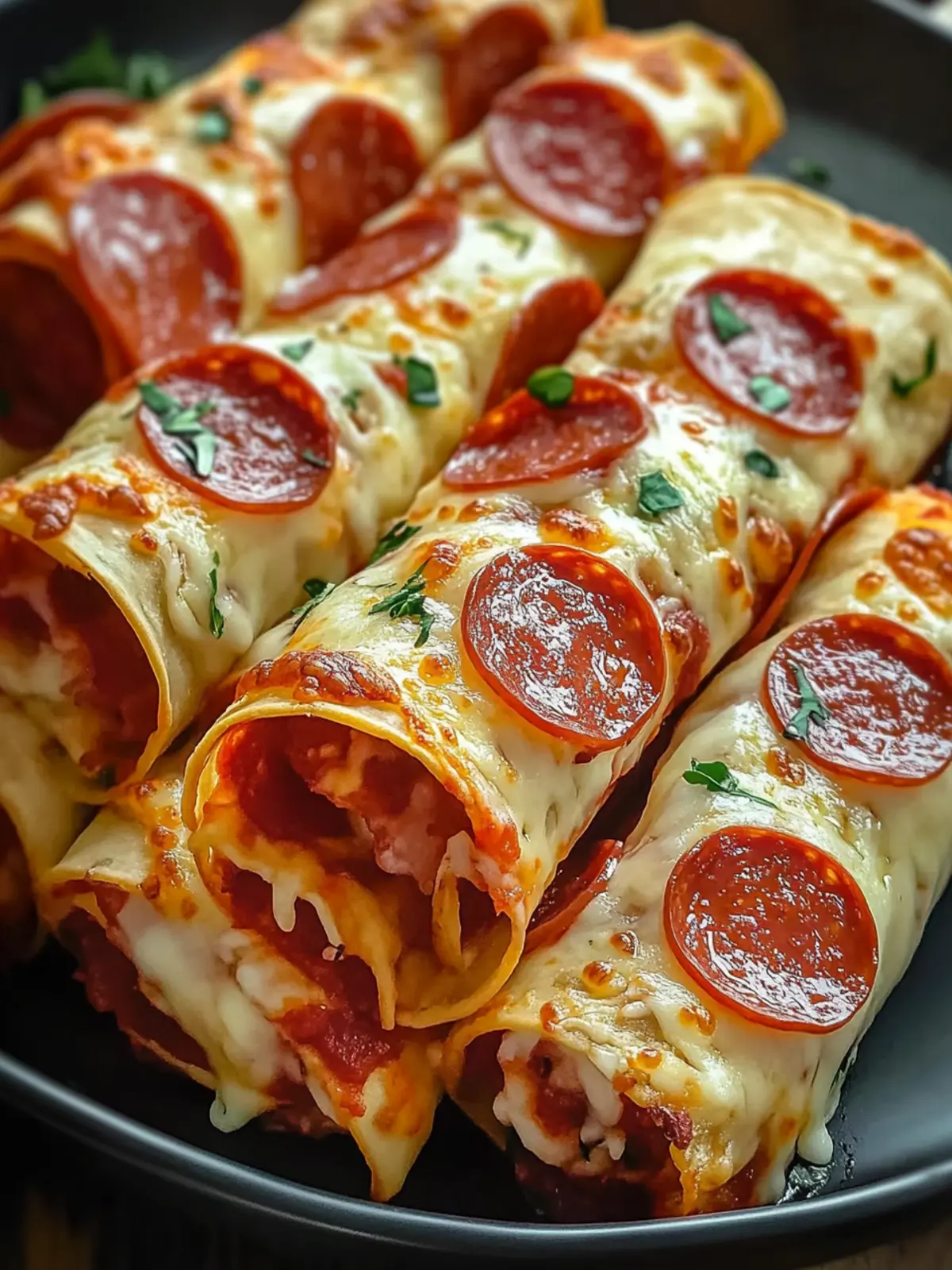 Cheesy Pepperoni Pizza Roll-Ups with Low-Carb Tortillas
