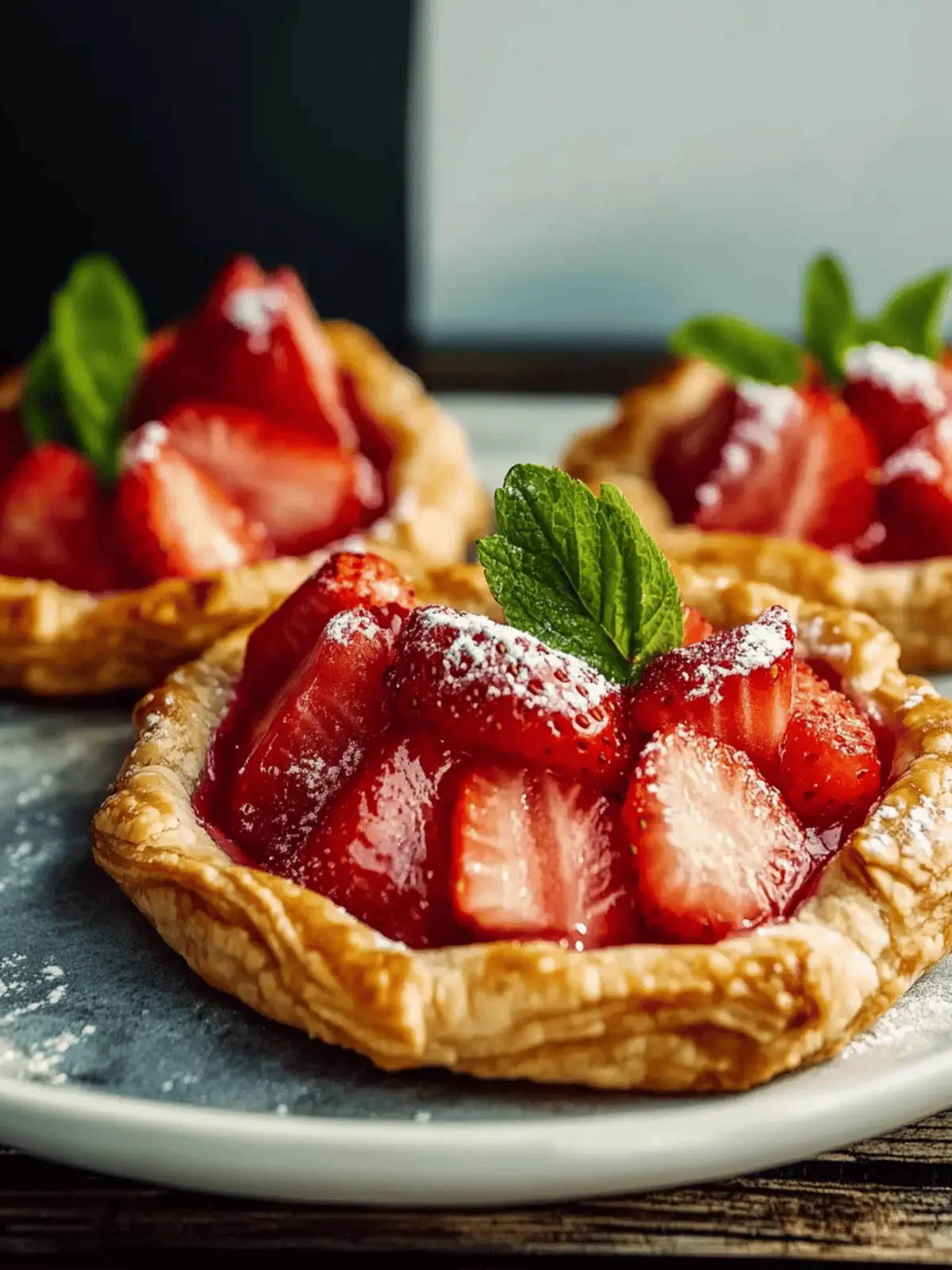 Mini Strawberry Rhubarb Galettes
