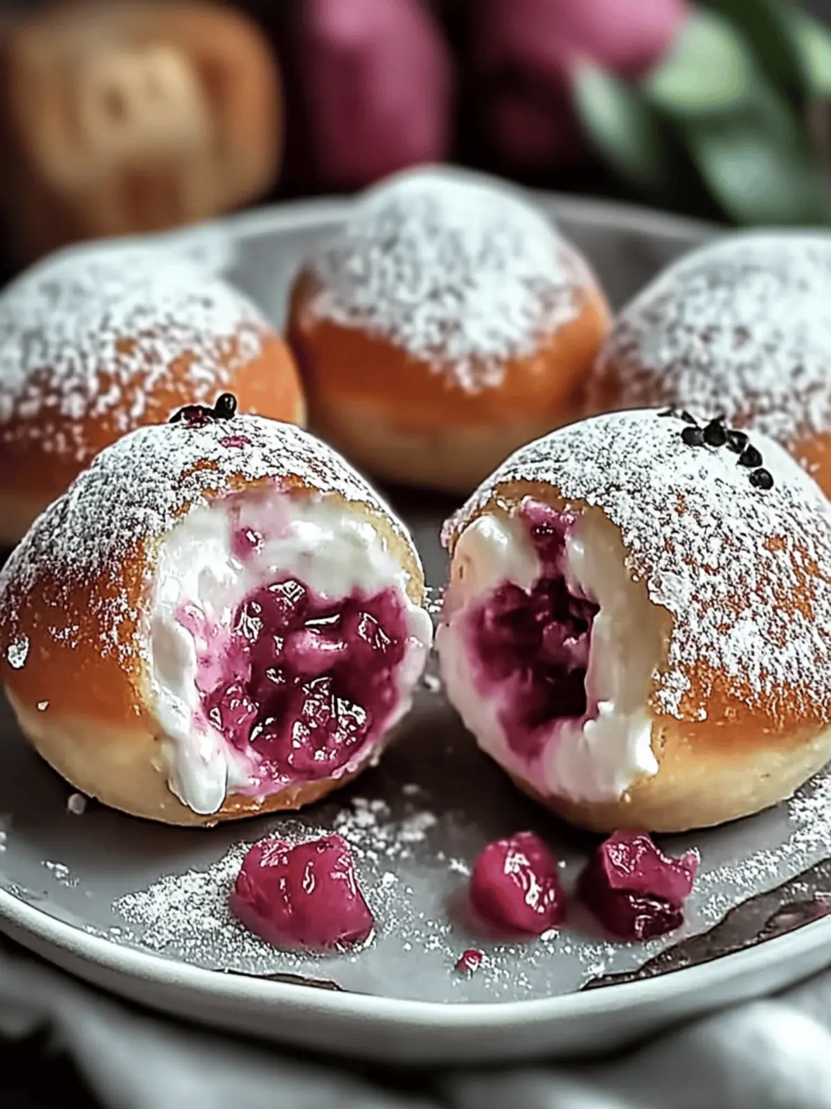 Rhubarb Cheesecake Bombs