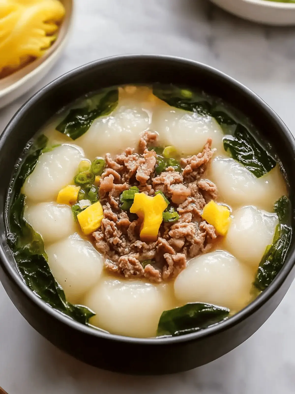 Korean Rice Cake Soup (Tteokguk ë¡êµ­)