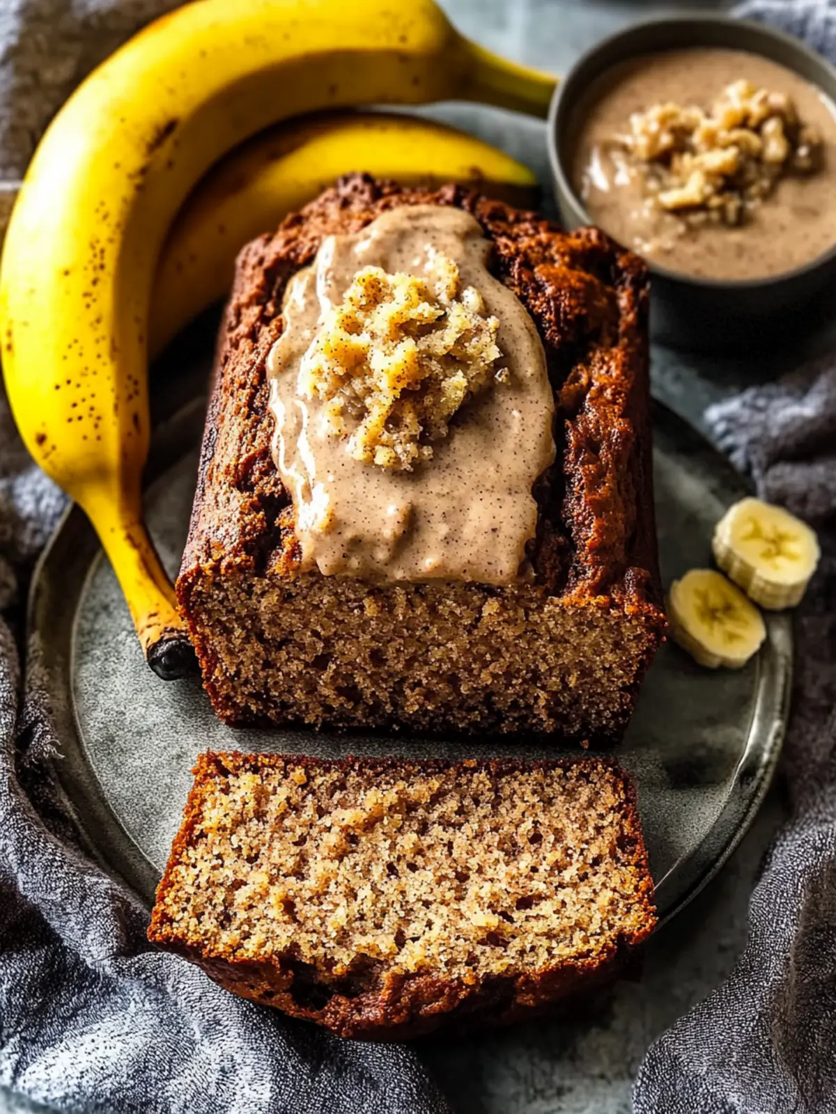 Maple Banana Bread with Cinnamon Butter