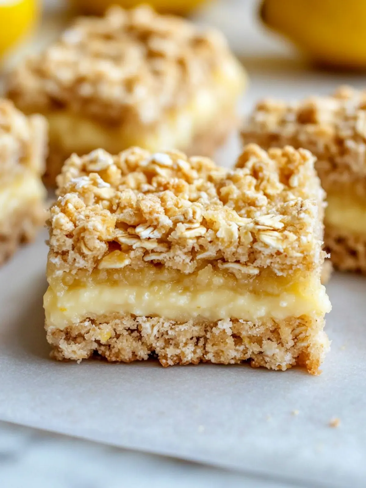 Lemon Oatmeal Crumble Bars