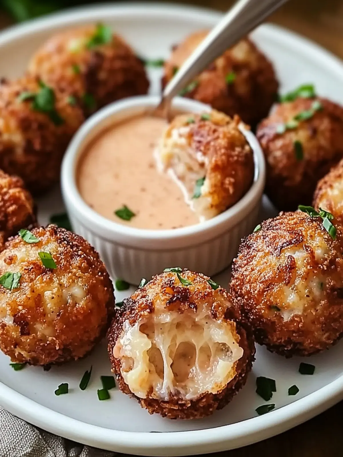 Reuben Balls with Spicy Thousand Island Dipping Sauce